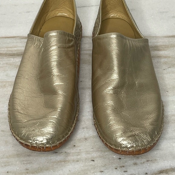 BEEK loafers gold women’s slip on sz 8 hand made - Picture 2 of 13